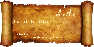 Loibl Aminta névjegykártya